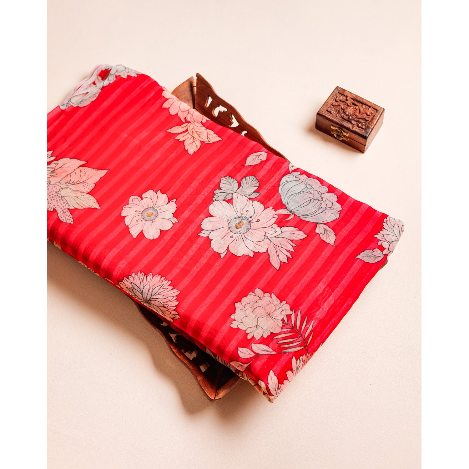 PURE MUL CHANDERI PRINTED FABRIC