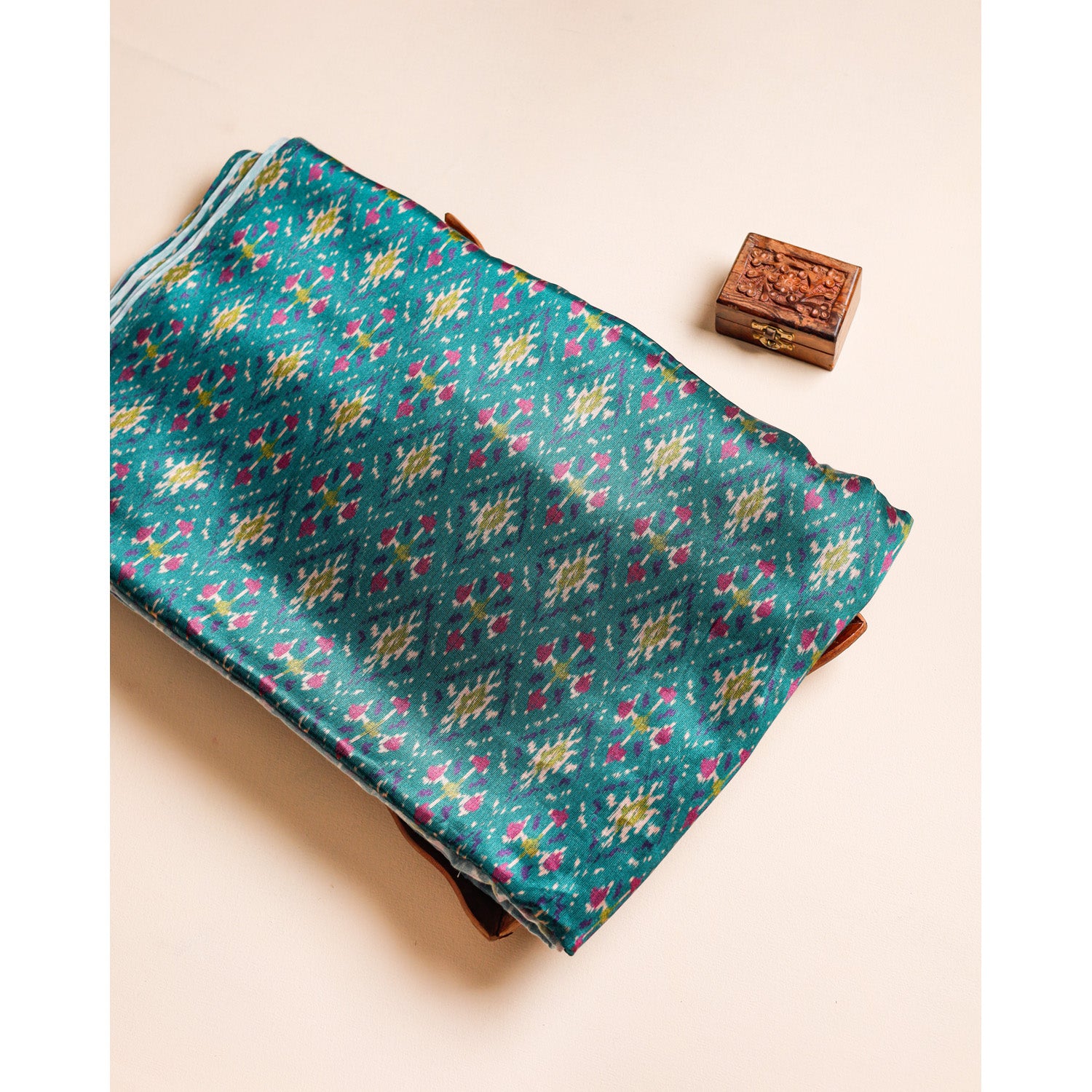 PURE MASHRU SILK PATOLA PRINTED FABRIC
