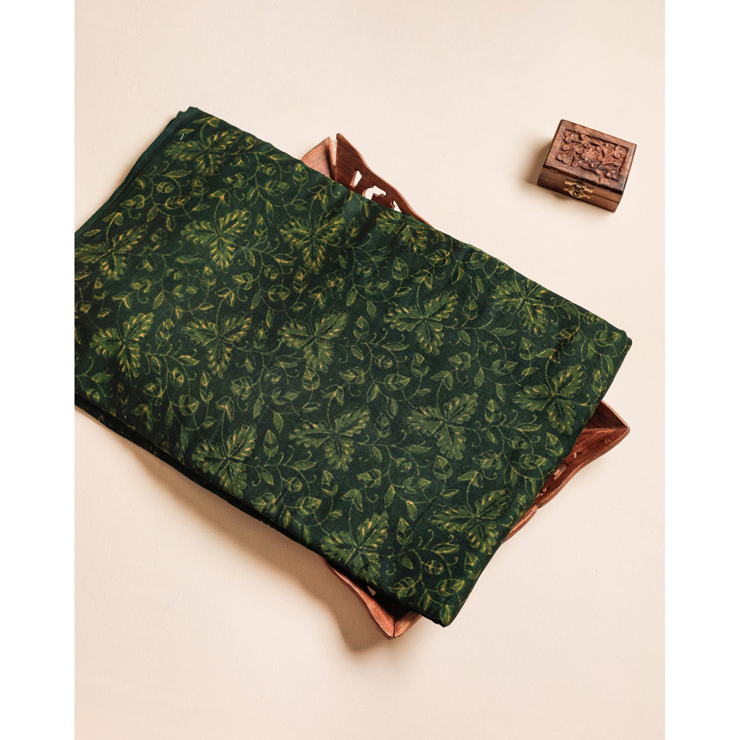 PURE MUL CHANDERI HANDBLOCK PRINTED FABRIC