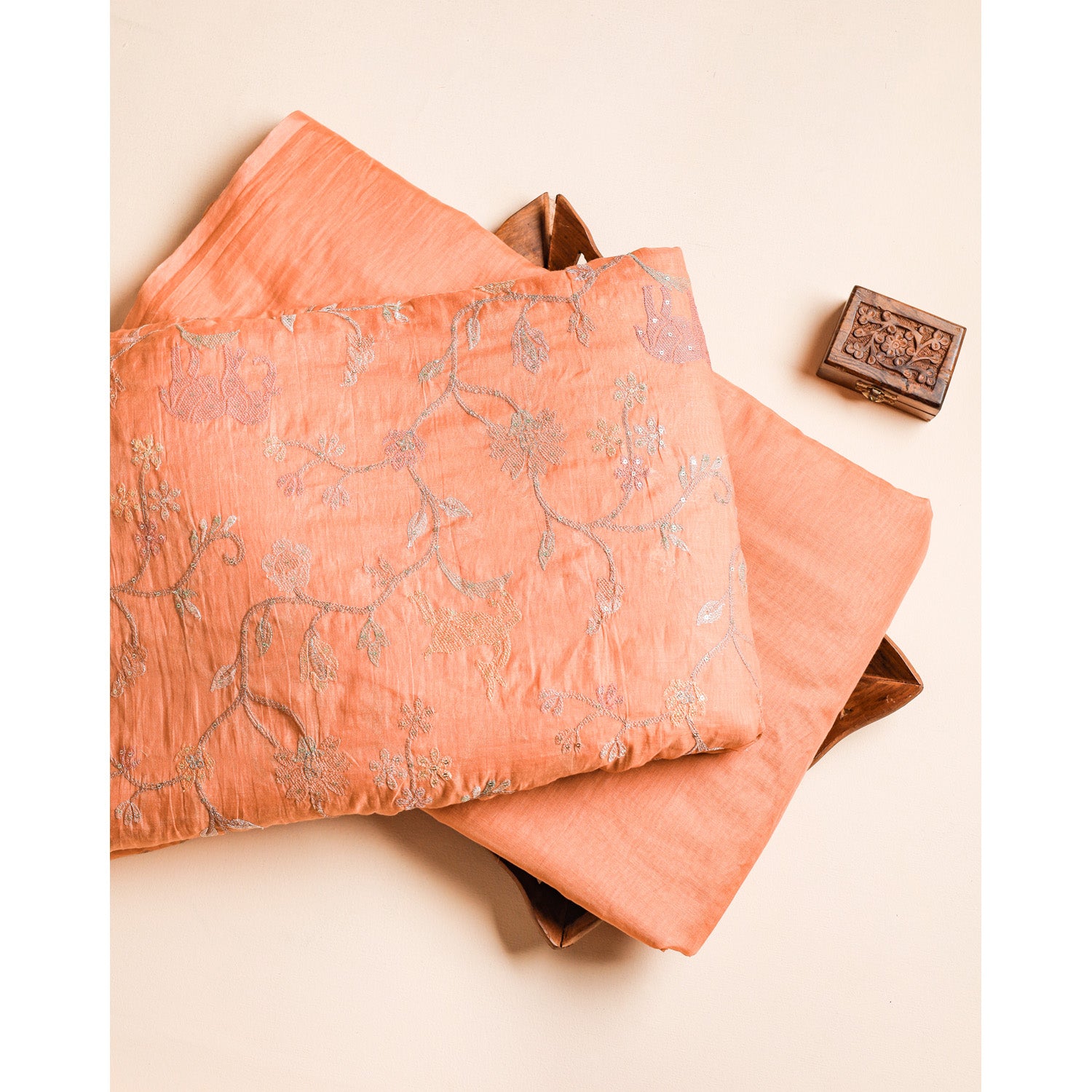 PURE BANARASI MUL CHANDERI EMBROIDERED & PLAIN FABRICS