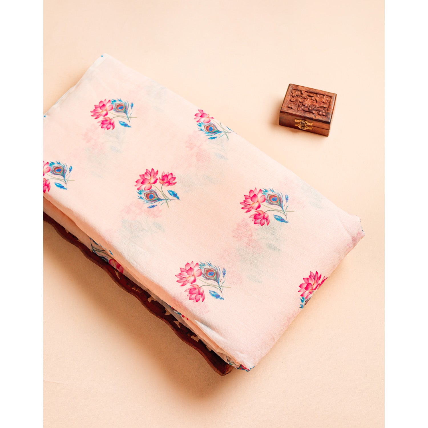 SEMI LINEN PRINTED FABRIC