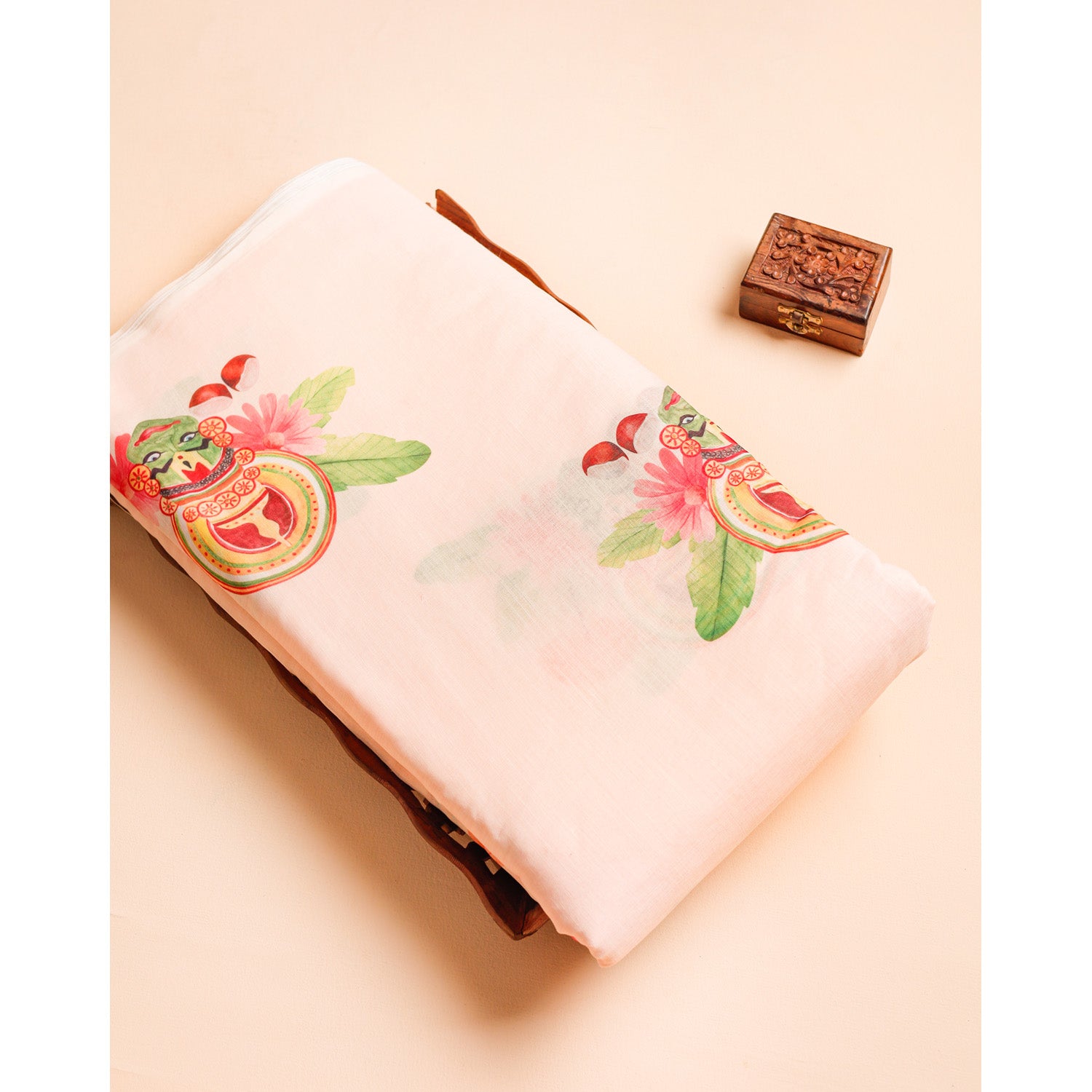 SEMI TUSSAR SILK PRINTED FABRIC