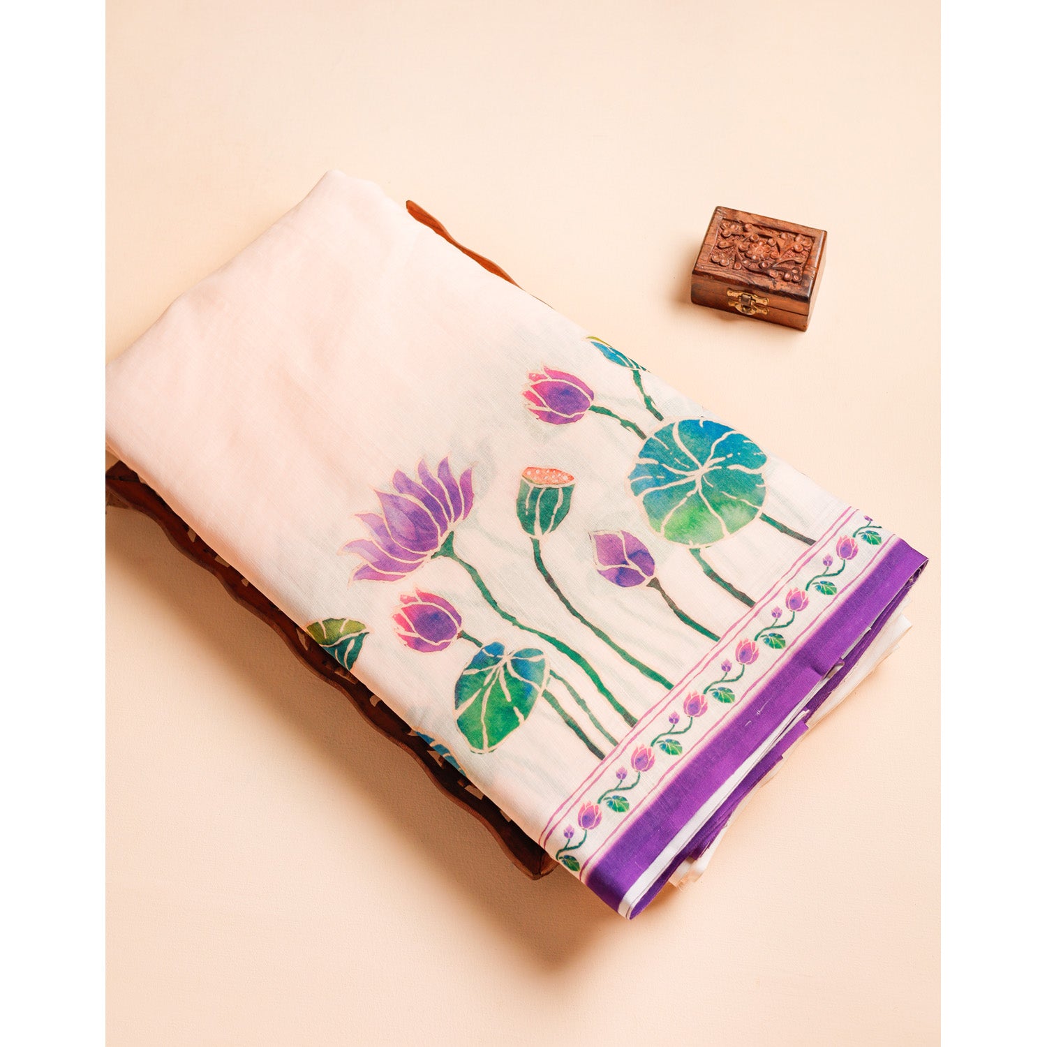 SEMI LINEN PRINTED FABRIC