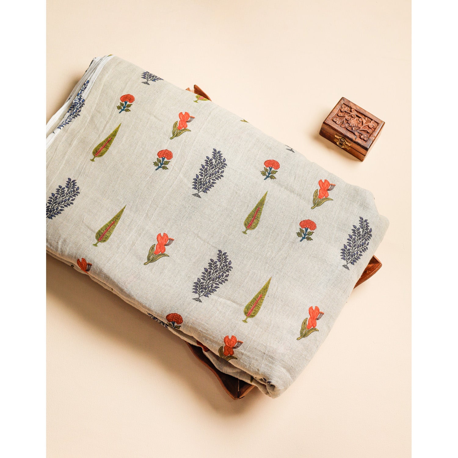 PURE COTTON JUTE DIGITAL PRINTED FABRIC