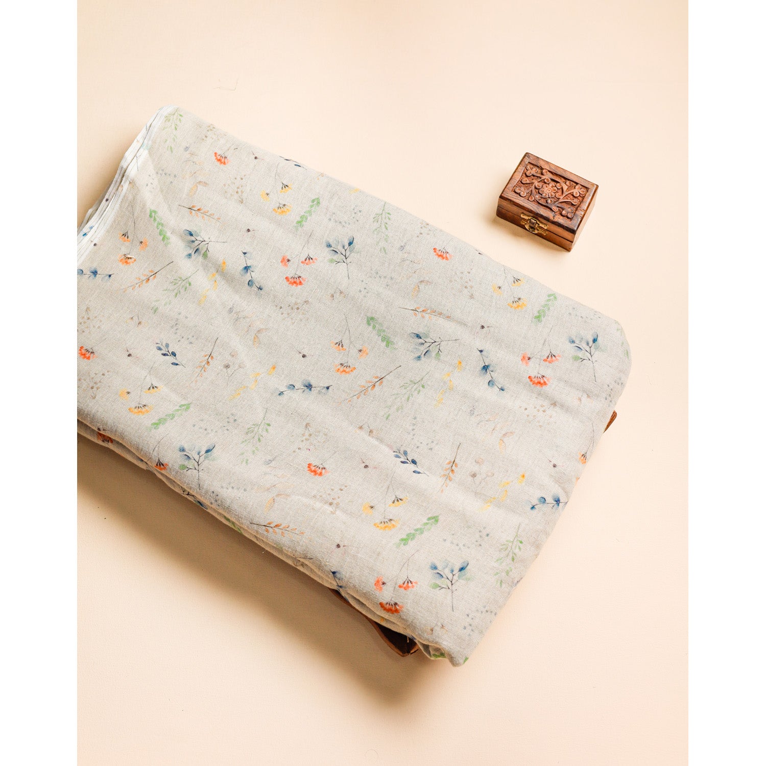 PURE COTTON JUTE DIGITAL PRINTED FABRIC