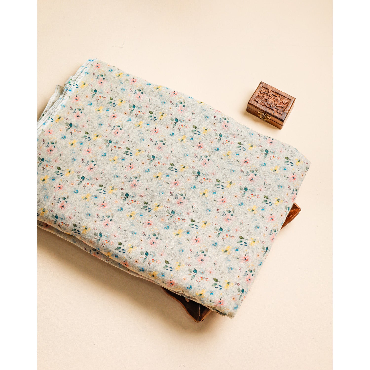 PURE COTTON JUTE DIGITAL PRINTED FABRIC