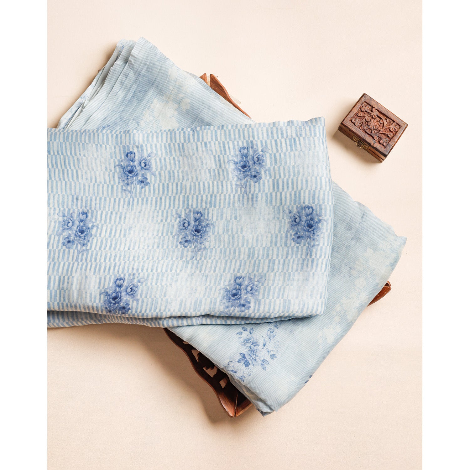 PURE MALAI SILK VOIL PRINTED FABRICS