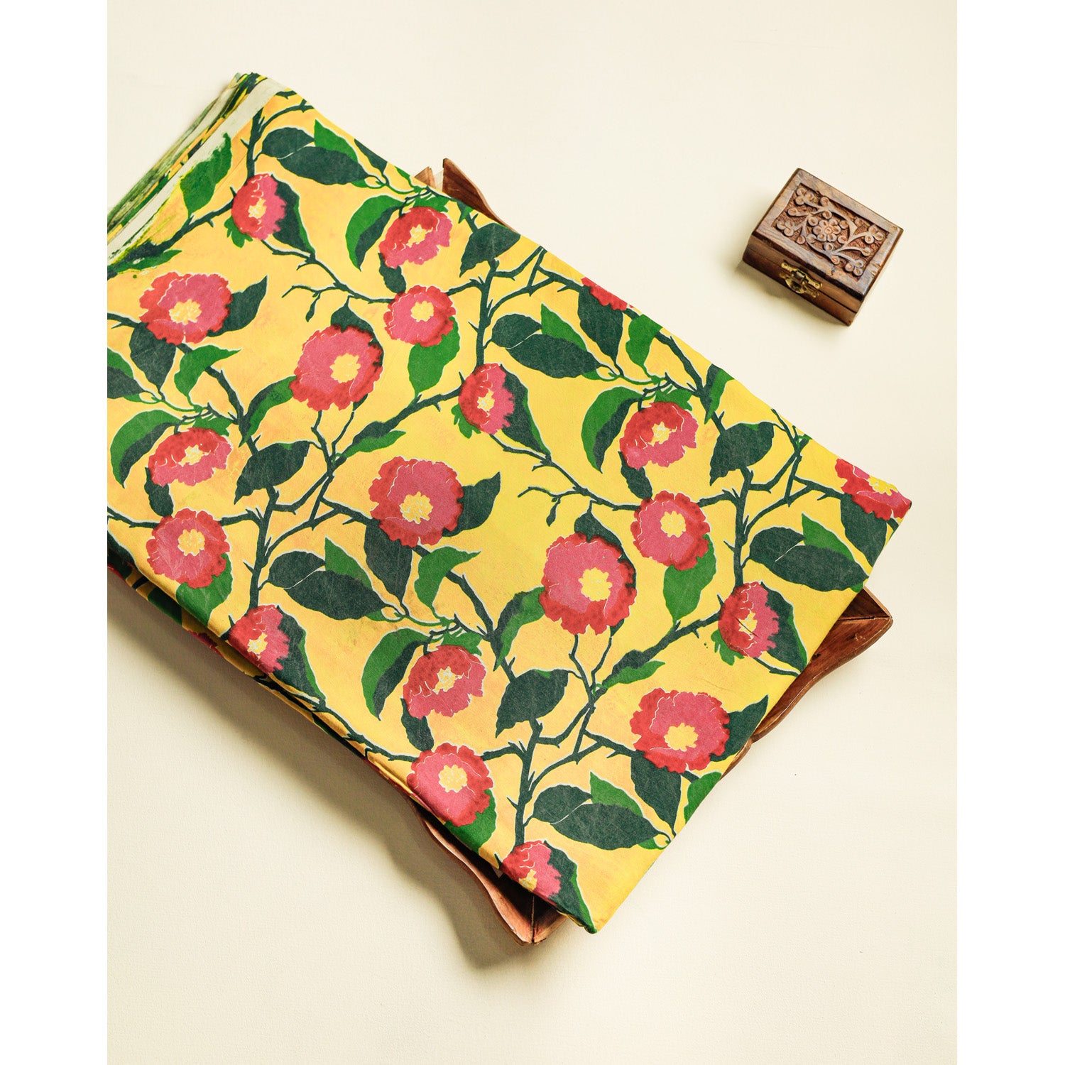 ASSAM SILK KALAMKARI FABRIC