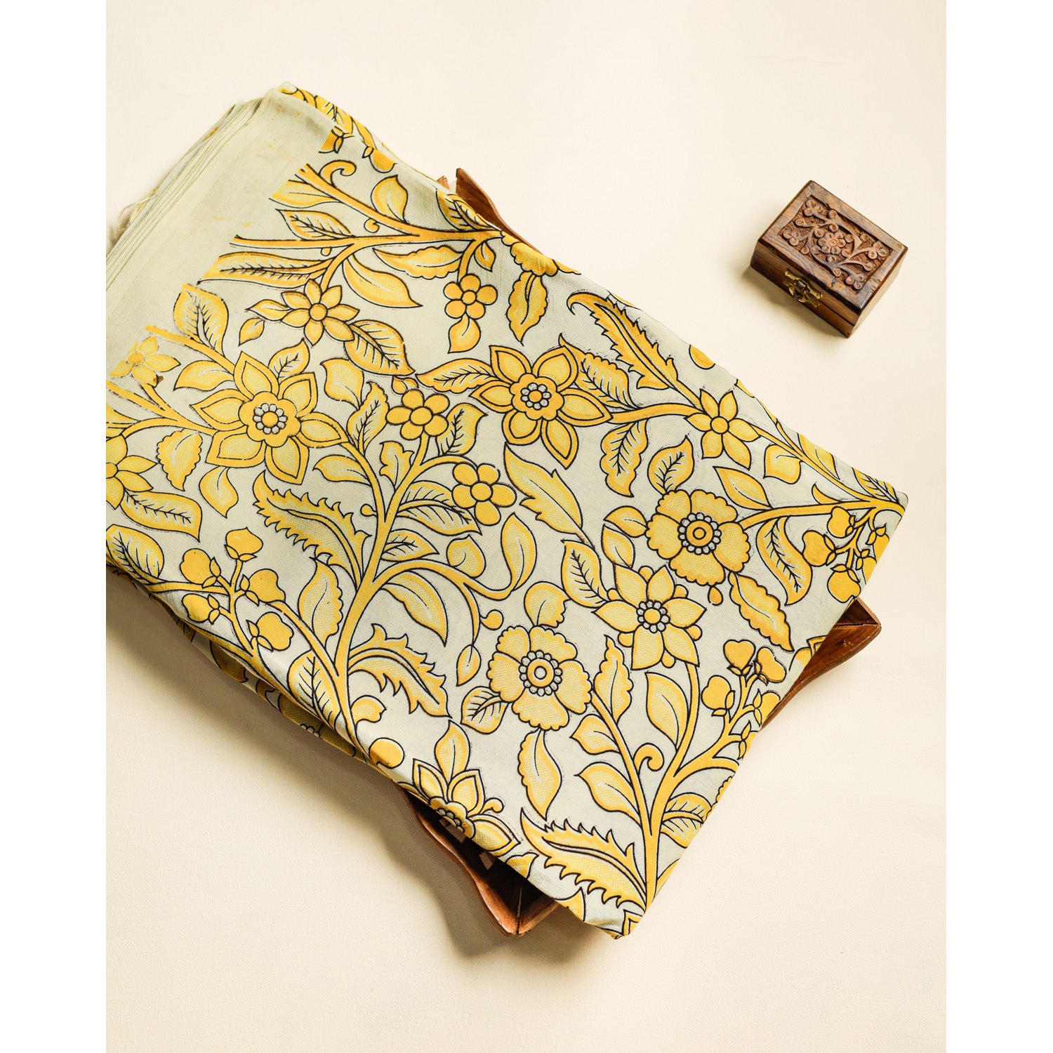 ASSAM SILK KALAMKARI FABRIC
