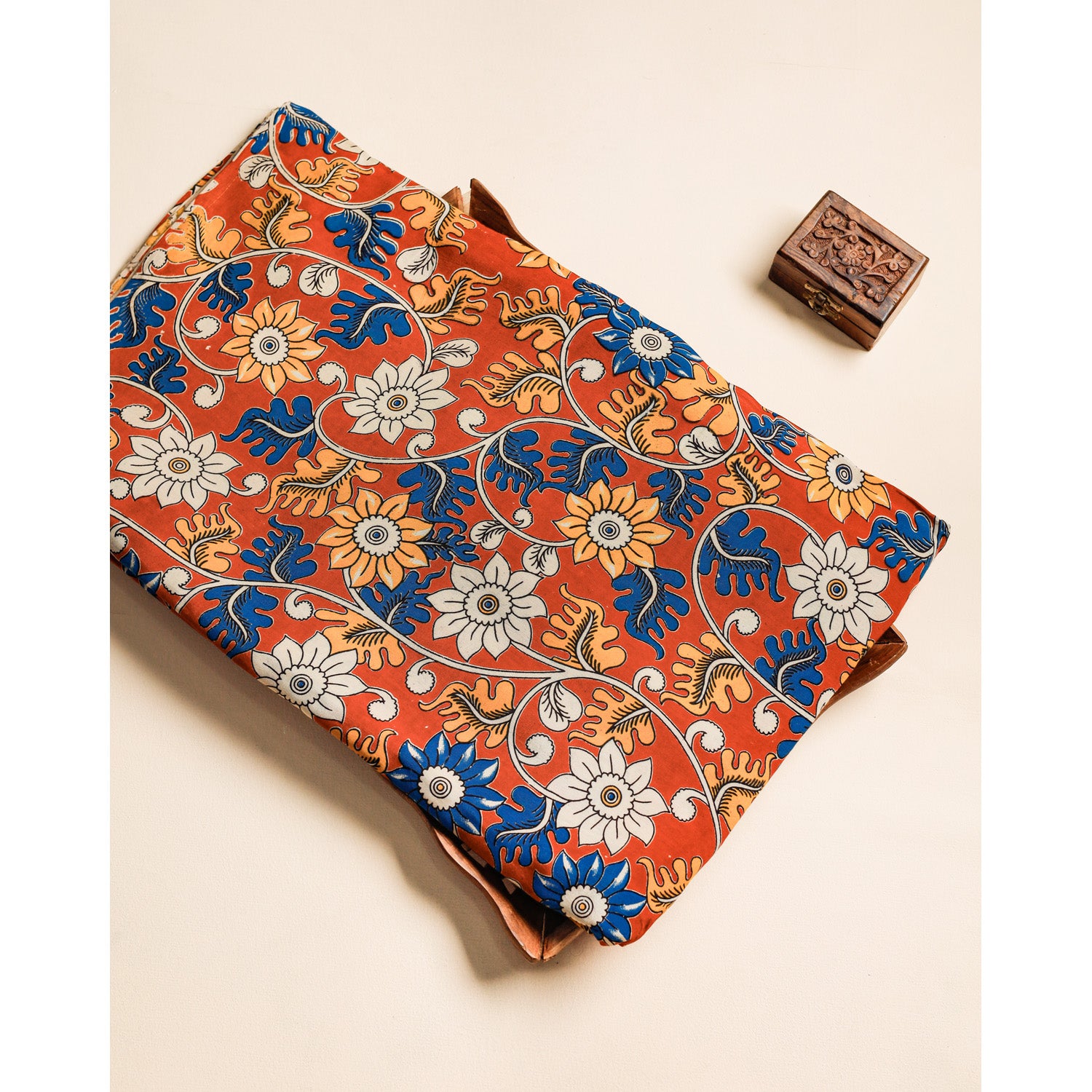 ASSAM SILK KALAMKARI FABRIC