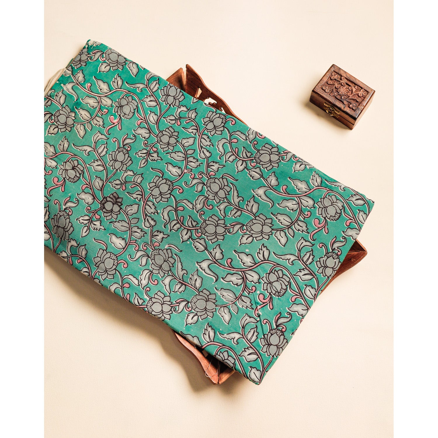 ASSAM SILK KALAMKARI FABRIC