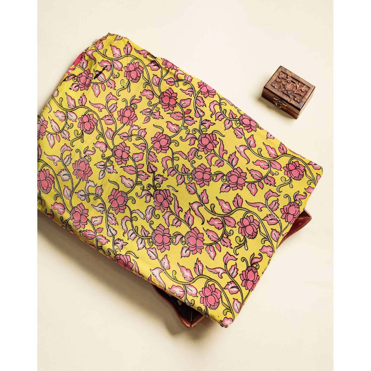 ASSAM SILK KALAMKARI FABRIC