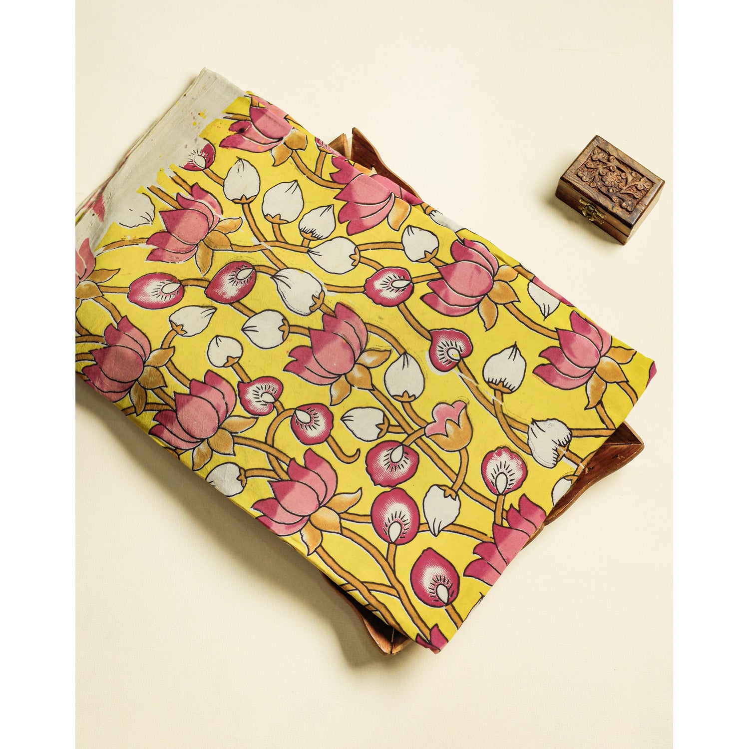 ASSAM SILK KALAMKARI FABRIC