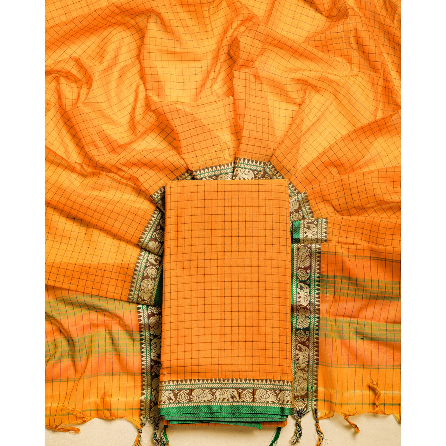 PURE MERCERIZED COTTON HANDLOOM NARAYANPET SUIT SET