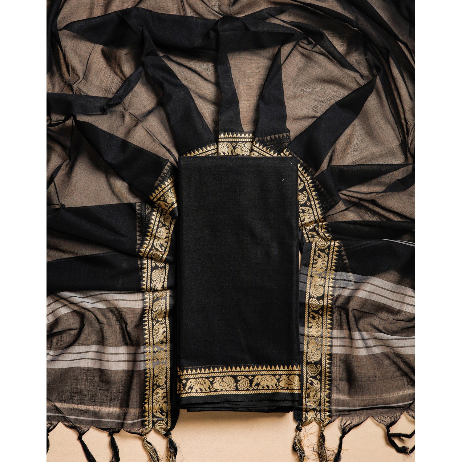 PURE MERCERIZED COTTON HANDLOOM NARAYANPET SUIT SET