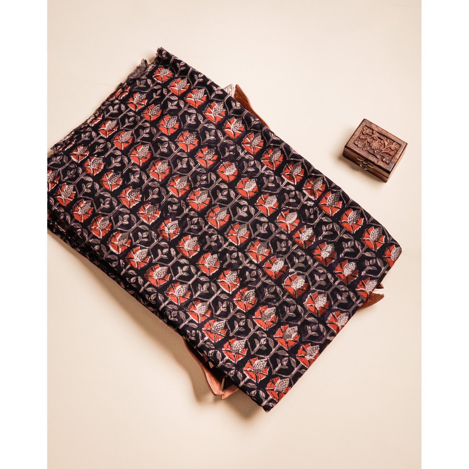 COTTON VANASPATHI BLOCK PRINTED FABRIC