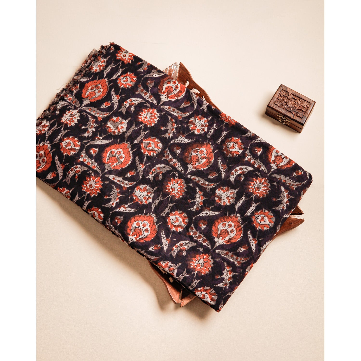 COTTON VANASPATHI BLOCK PRINTED FABRIC