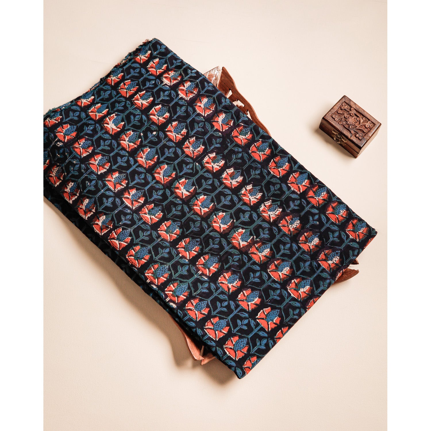 COTTON VANASPATHI BLOCK PRINTED FABRIC
