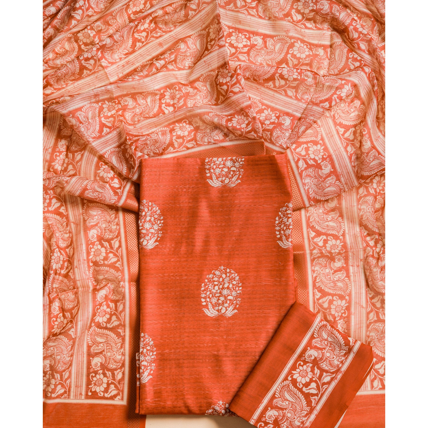 CHANDERI PRINTED SUIT SET