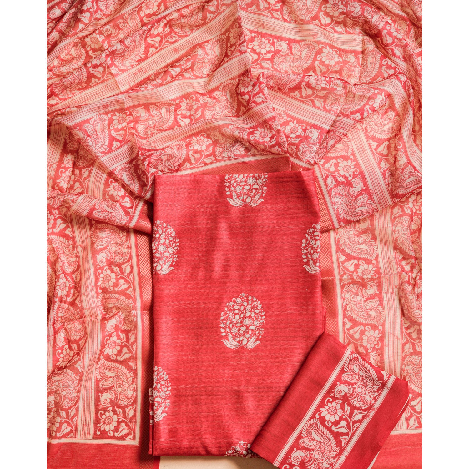 CHANDERI PRINTED SUIT SET