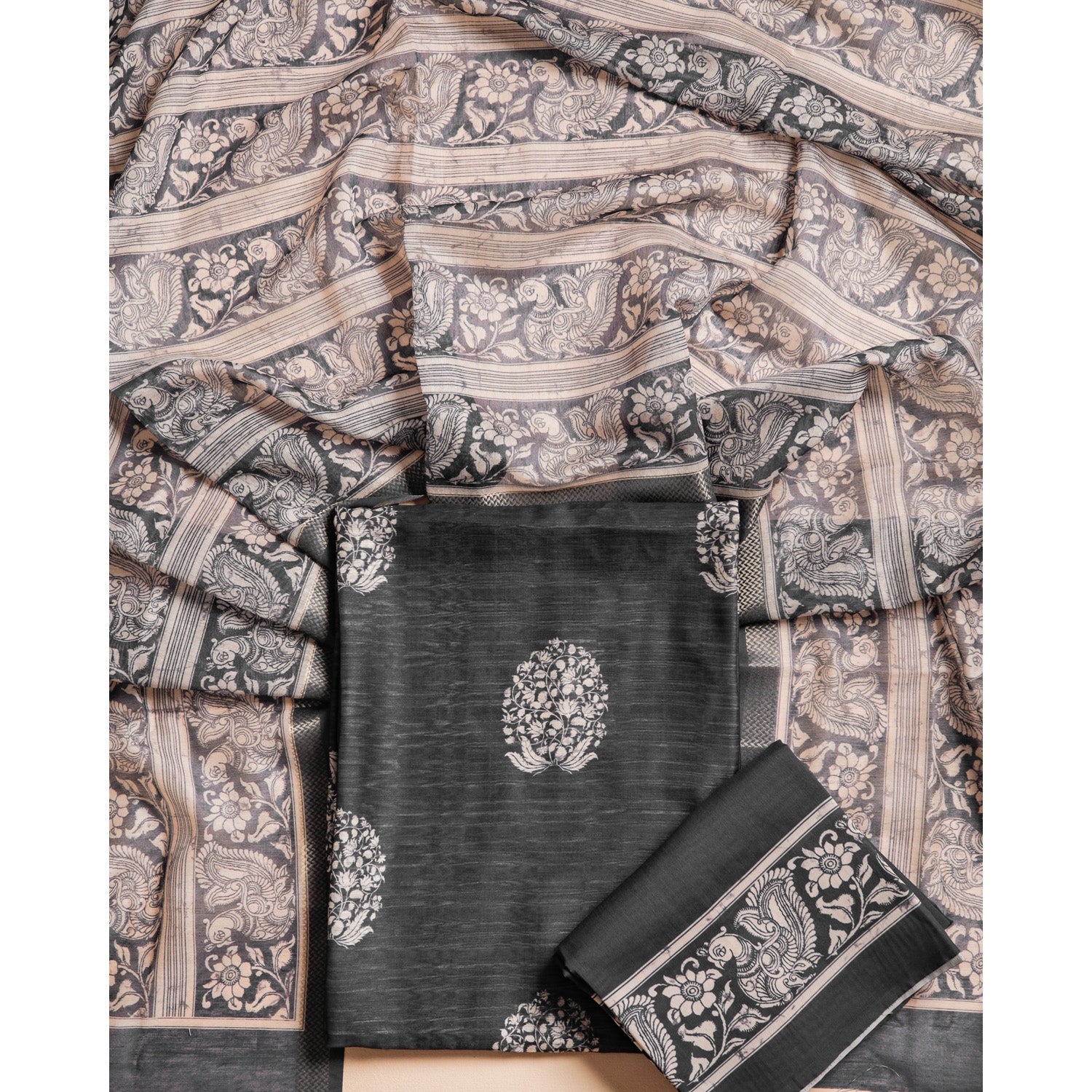 CHANDERI PRINTED SUIT SET