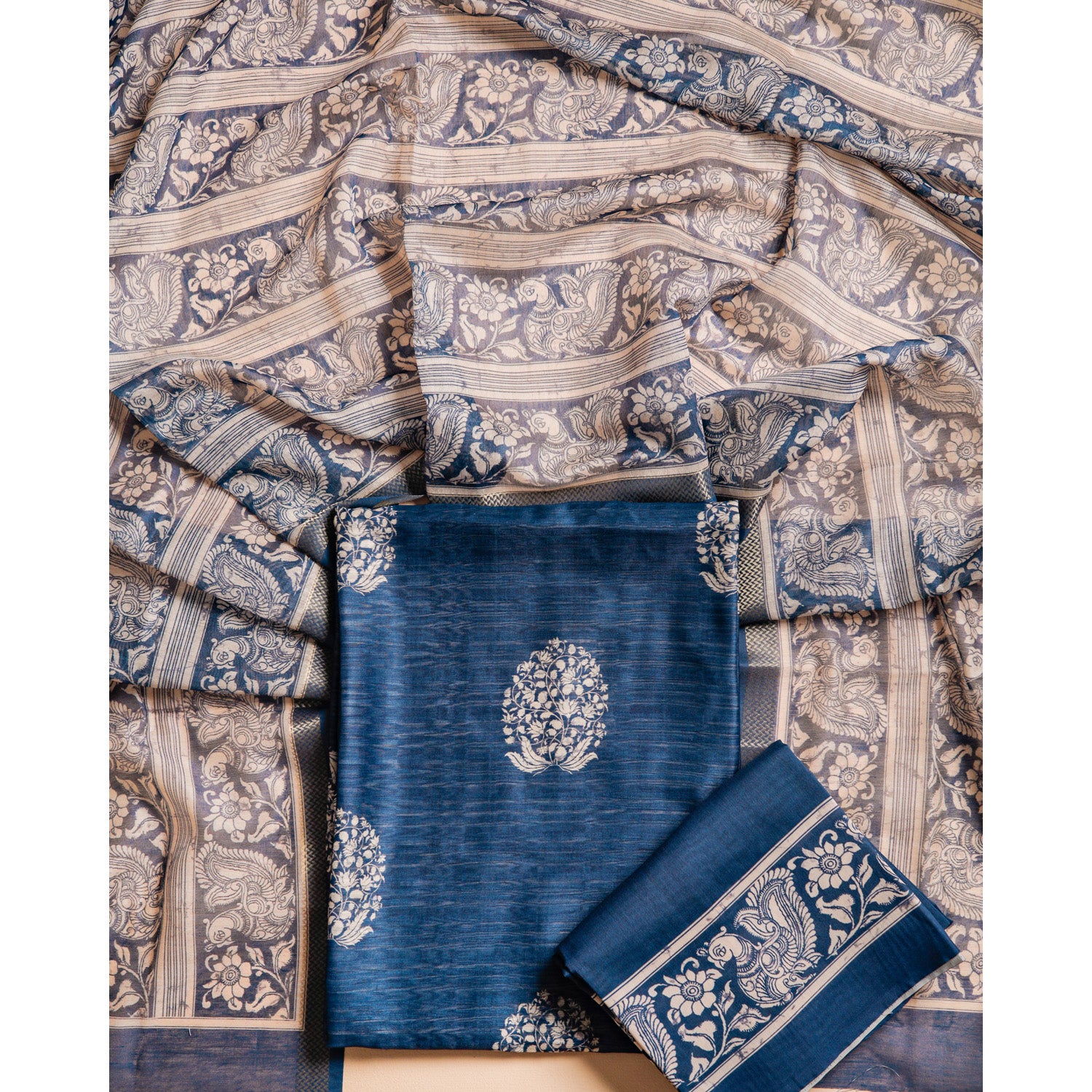 CHANDERI PRINTED SUIT SET
