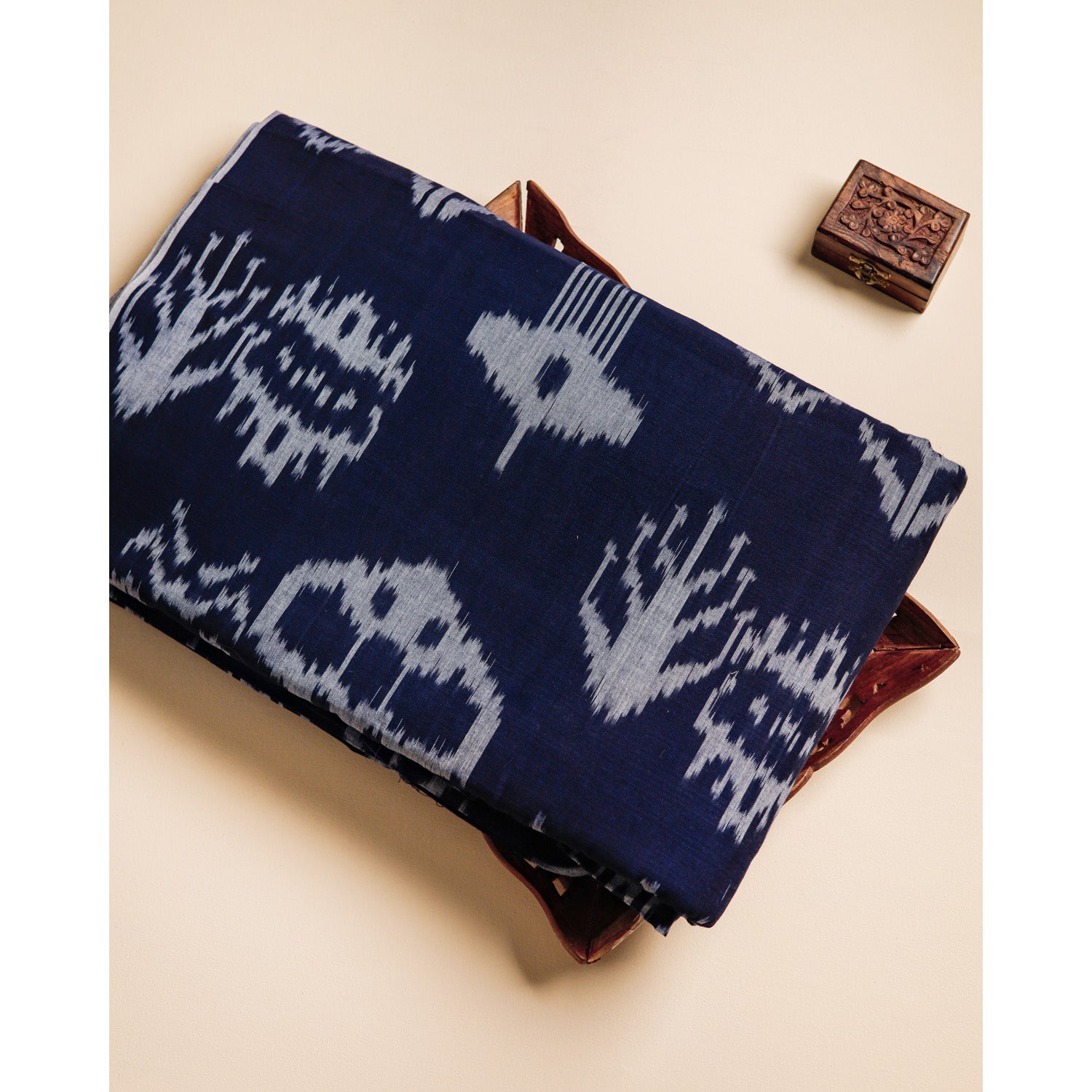 UZBEKISTAN COTTON HANDLOOM IKAT FABRIC
