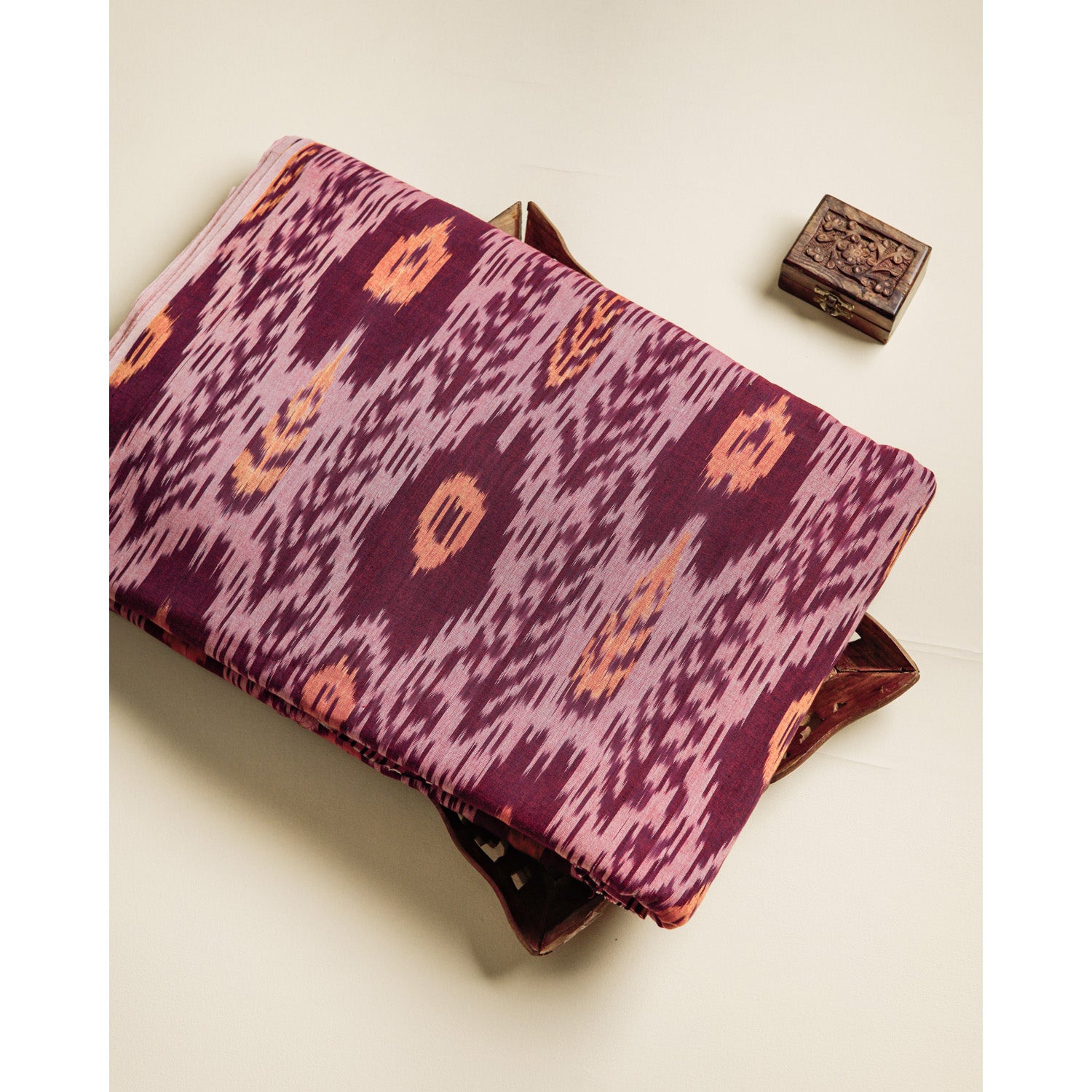 UZBEKISTAN COTTON HANDLOOM IKAT FABRIC