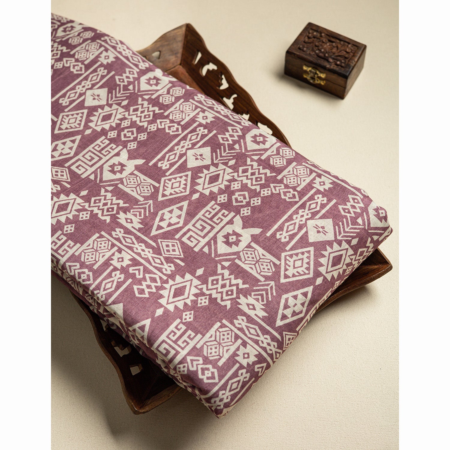 PURE MALAI CHANDERI PRINTED FABRIC