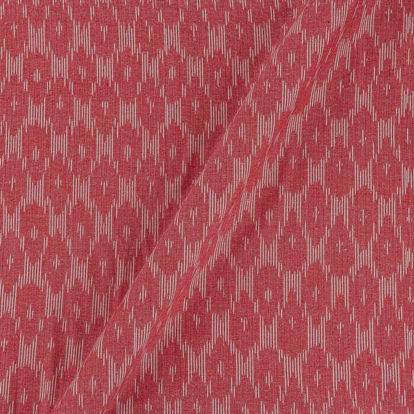 Buy Cotton Ikat Carrot Pink Colour Washed Fabric Online S9150AB17