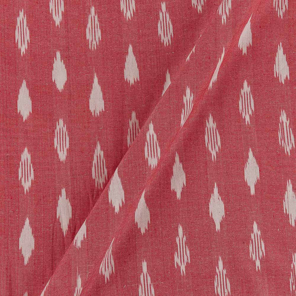 Buy Cotton Ikat Carrot Pink Colour Washed Fabric Online S9150QD2
