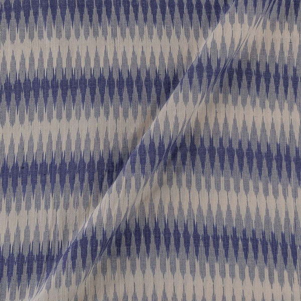 Cotton Ikat Off White and Violet Colour Washed Fabric Online T9150Y4