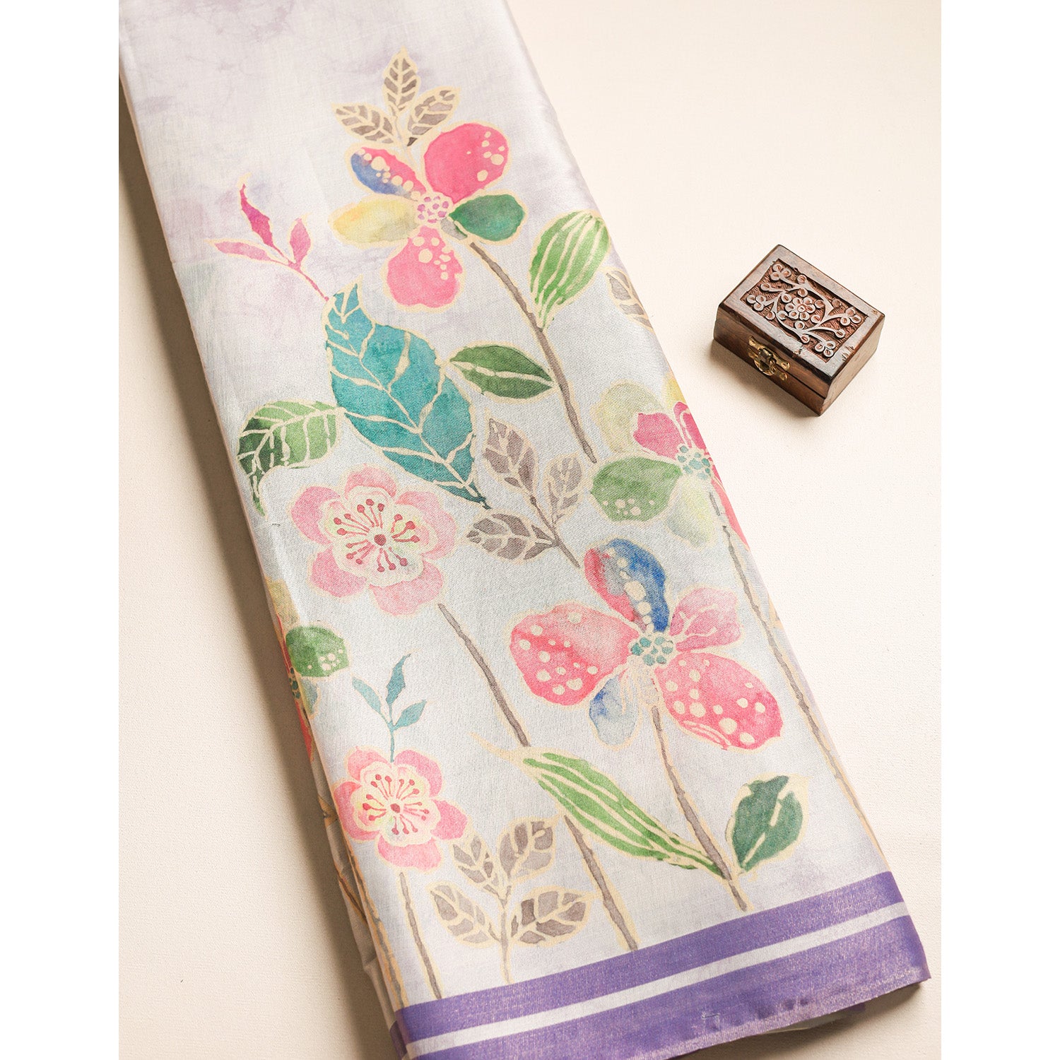 TISSUE SILK PRINTED FABRIC