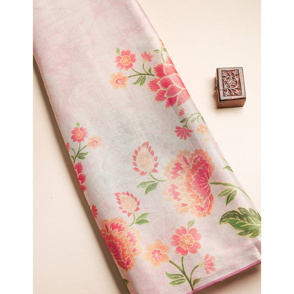 TISSUE SILK PRINTED FABRIC