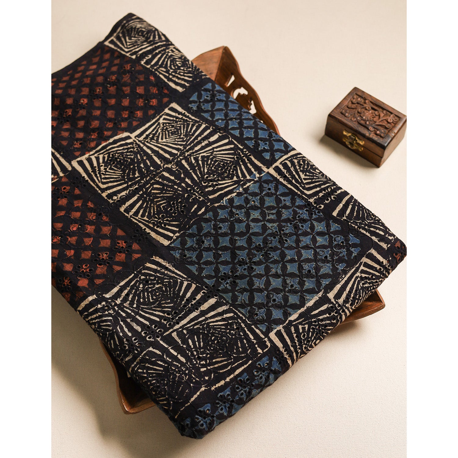 Pure Ajrakh Cotton Hakoba Fabric