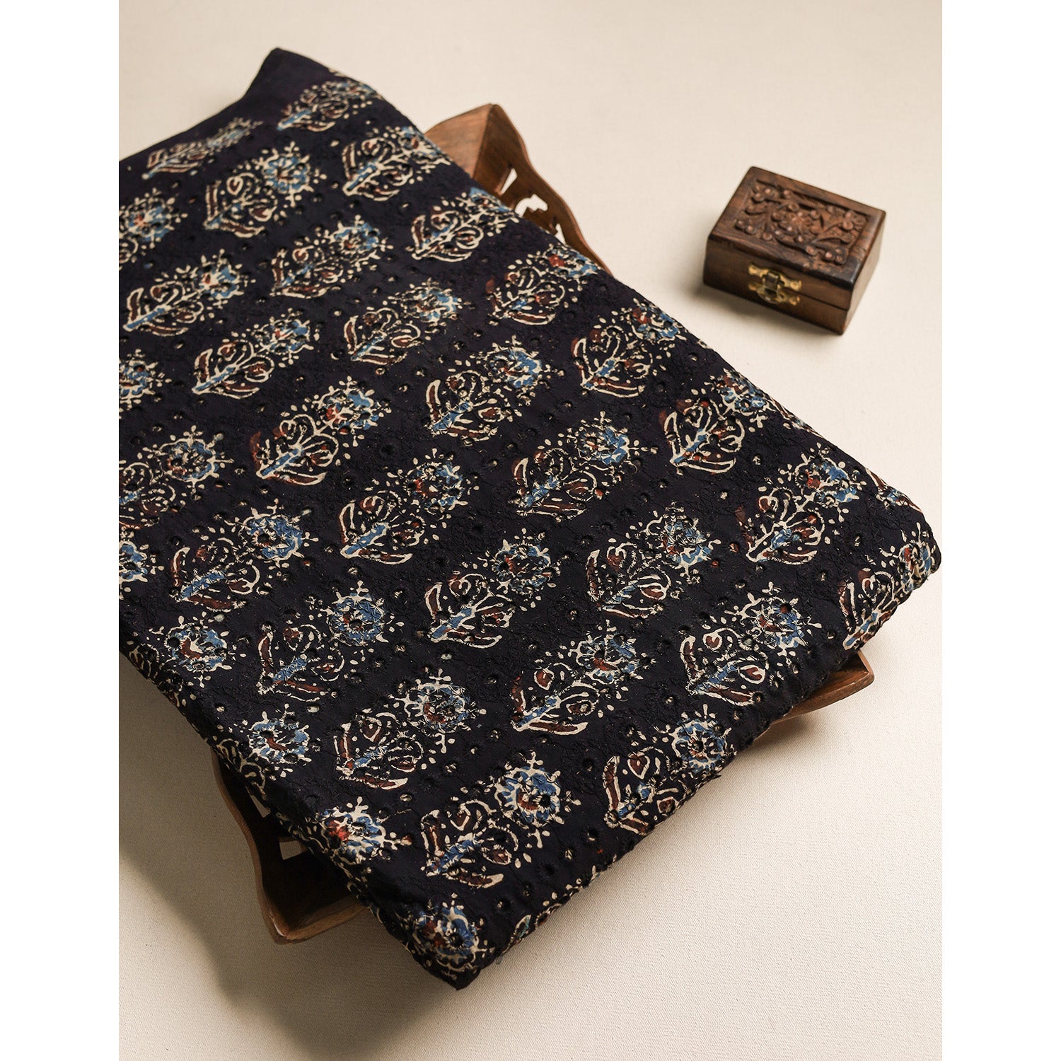 Pure Ajrakh Cotton Hakoba Fabric