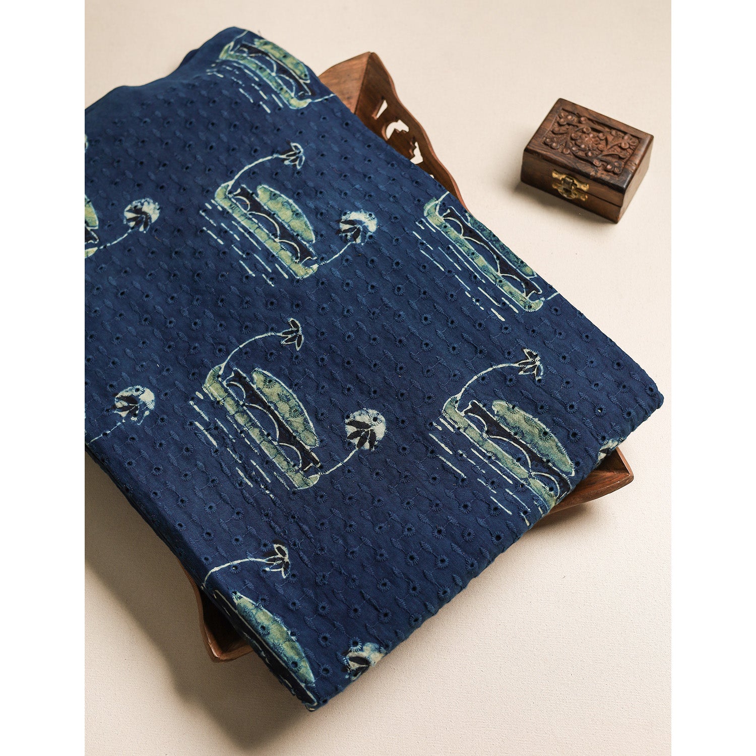 Pure Ajrakh Cotton Hakoba Fabric