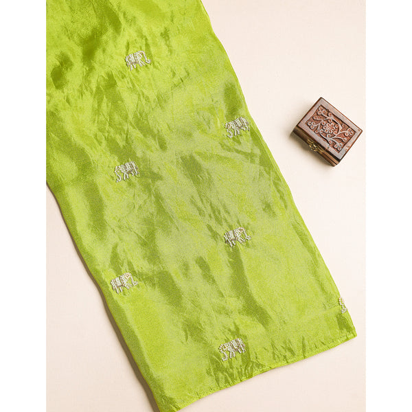 TISSUE SILK EMBROIDERED FABRIC