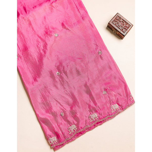 TISSUE SILK EMBROIDERED FABRIC