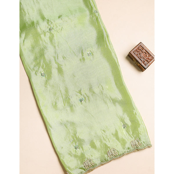 TISSUE SILK EMBROIDERED FABRIC