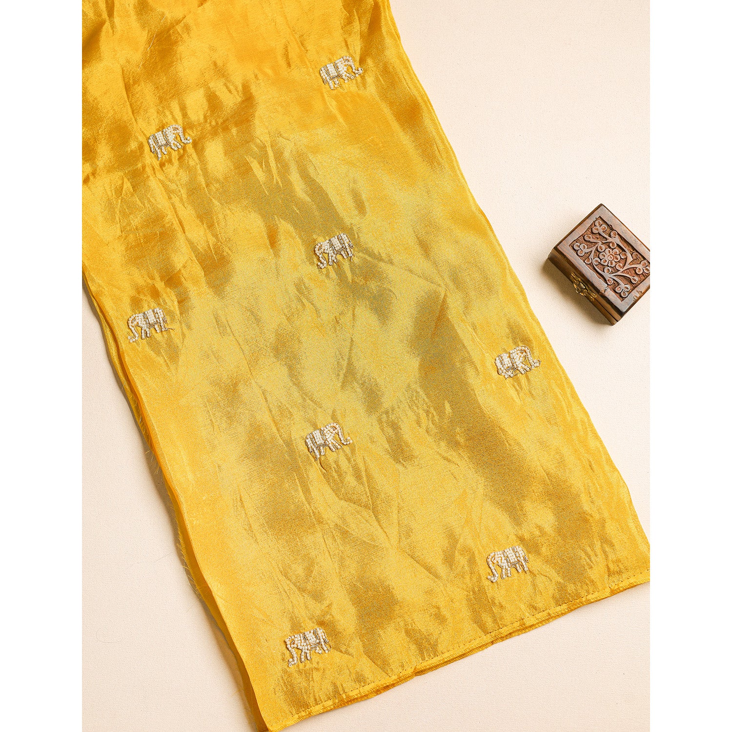 TISSUE SILK EMBROIDERED FABRIC