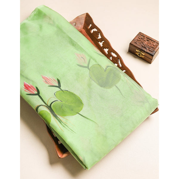 ORGANZA HAND PAINTED FABRIC