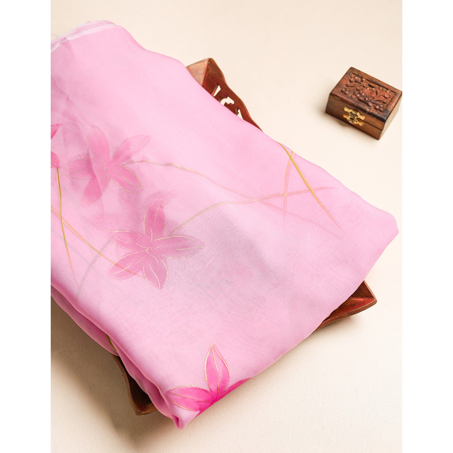 ORGANZA HAND PAINTED FABRIC