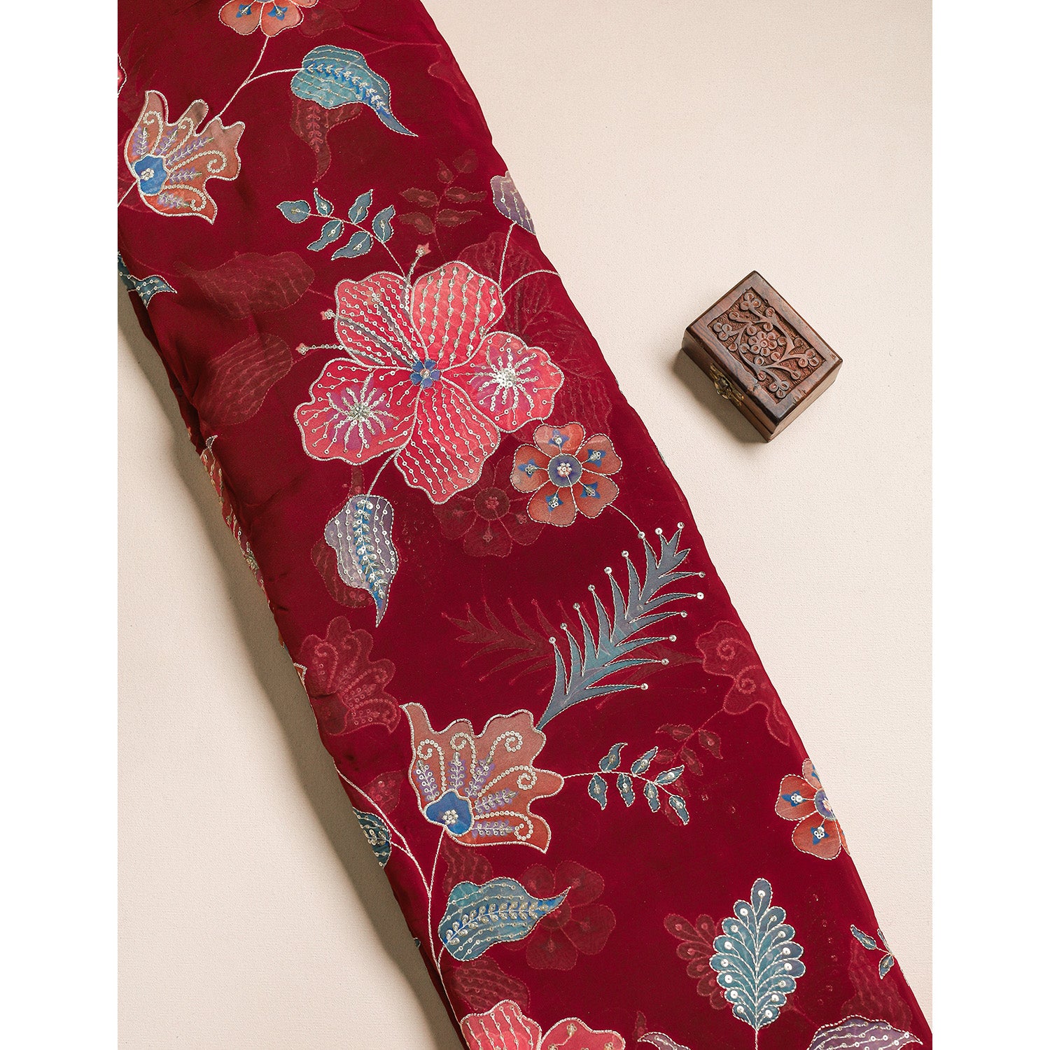 ORGANZA EMBROIDERED FABRIC