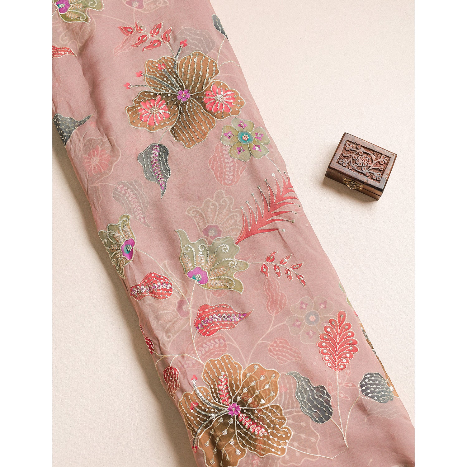 ORGANZA EMBROIDERED FABRIC