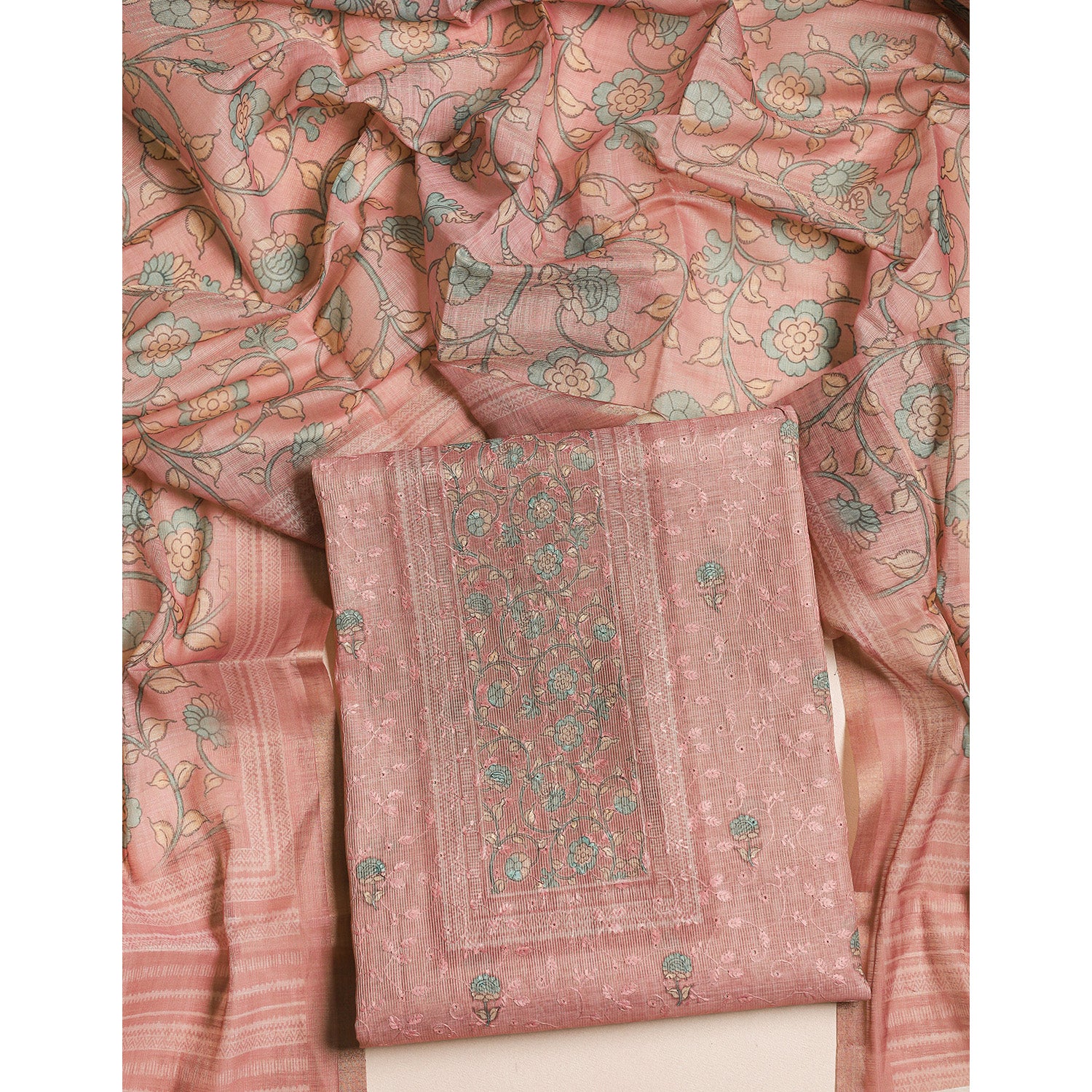 KALAMKARI SCHIFFLI 2 PIECE SUIT SET