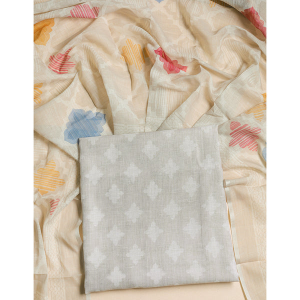 SEMI LINEN PRINTED 2 PIECE SUIT SET