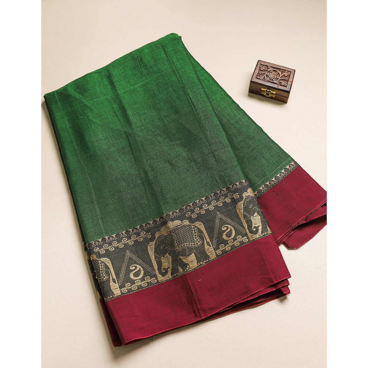 Handloom Cotton Narayanpet Zari Border Fabric