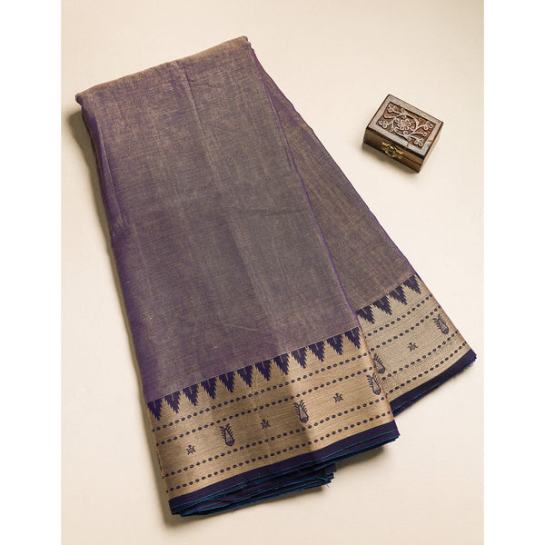 Handloom Cotton Narayanpet Zari Border Fabric