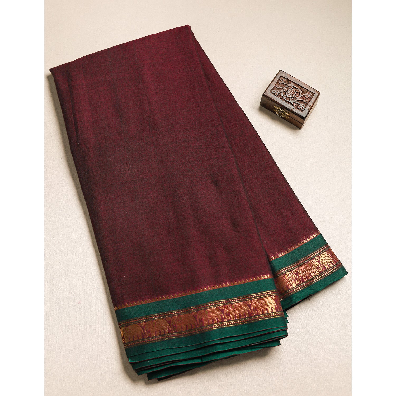 Handloom Cotton Narayanpet Zari Border Fabric